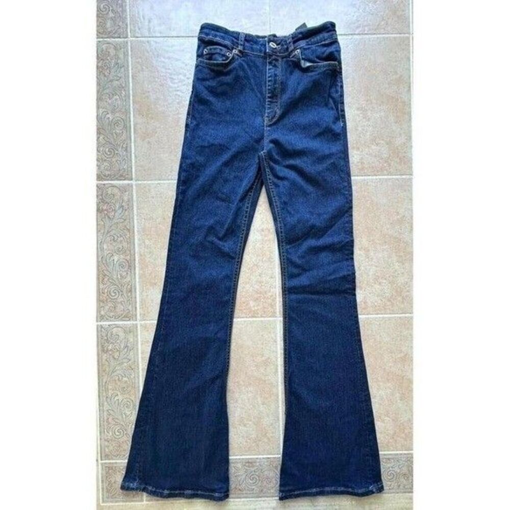 zara‎ Slim jeans wide leg stretch women size 4 -In seam 32.5